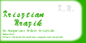 krisztian mrazik business card