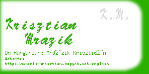 krisztian mrazik business card